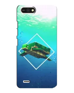 Чехол для TECNO POP 2F с картинкой «Черепаха Minecraft»