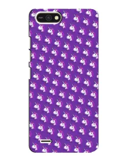 Чехол для TECNO POP 2F с картинкой «Единороги на фиолетовом»