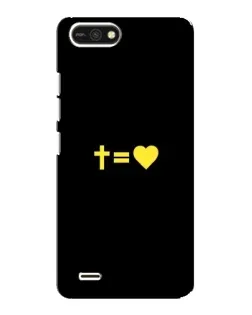 Чохол для TECNO POP 2F з картинкою «Серце та Хрест»