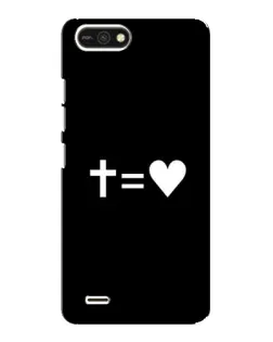 Чохол для TECNO POP 2F з картинкою «Хрест та Серце»