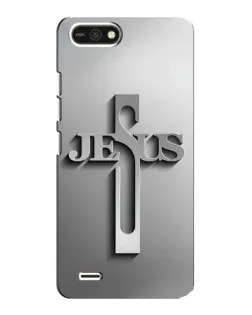 Чехол для TECNO POP 2F с картинкой «Металлический крест Jesus»