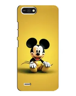 Чехол для TECNO POP 2F с картинкой «Микки на желтом»