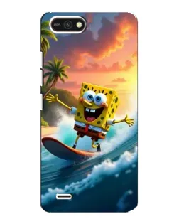 Чохол для TECNO POP 2F з картинкою «Губка Боб серфінгіст»