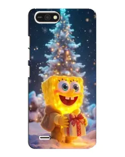 Чохол для TECNO POP 2F з картинкою «Різдвяний Спанч Боб»