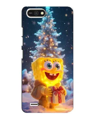Чохол для TECNO POP 2F з картинкою «Різдвяний Спанч Боб»