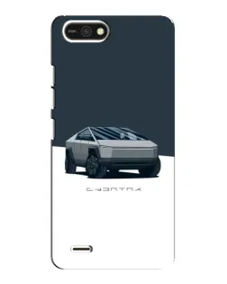 Чохол для TECNO POP 2F з картинкою «Сріблястий Cybertruck Tesla»