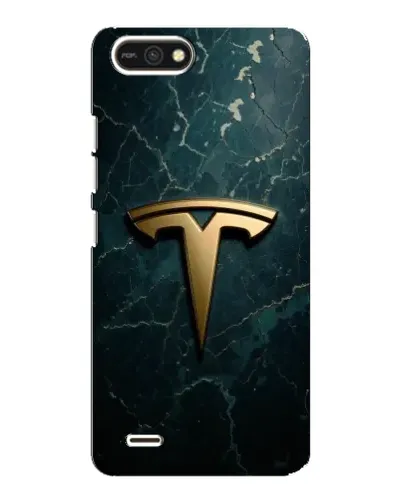 Чохол для TECNO POP 2F з картинкою «Мармурова Tesla Gold»