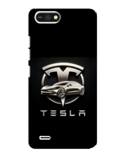 Чохол для TECNO POP 2F з картинкою «Tesla — срібне авто»