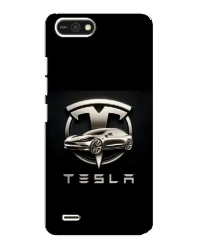 Чохол для TECNO POP 2F з картинкою «Tesla — срібне авто»