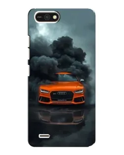 Чехол для TECNO POP 2F с картинкой «Audi в облаках дыма»