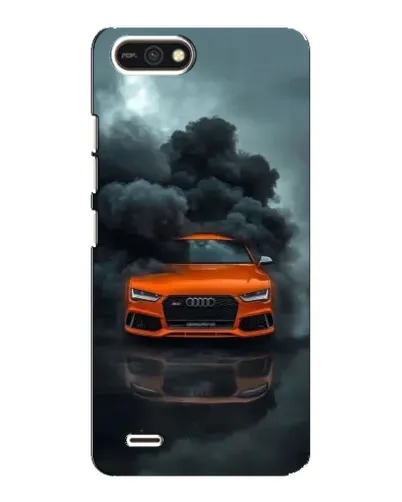 Чехол для TECNO POP 2F с картинкой «Audi в облаках дыма»
