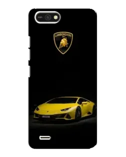 Чехол для TECNO POP 2F с картинкой «Lamborghini желтый акцент»