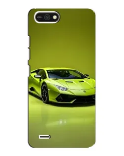 Чехол для TECNO POP 2F с картинкой «Салатовый Lamborghini Huracan»