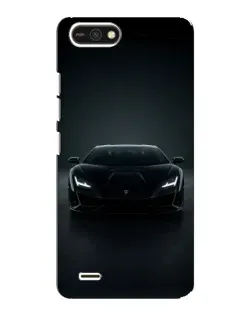 Чехол для TECNO POP 2F с картинкой «Черный Lamborghini Aventador»