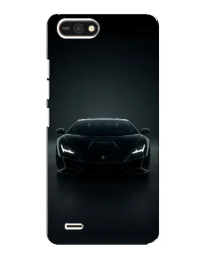 Чехол для TECNO POP 2F с картинкой «Черный Lamborghini Aventador»