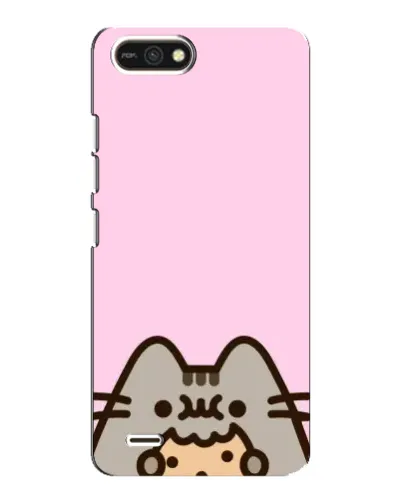 Чехол для TECNO POP 2F с картинкой «Pusheen и печенье»