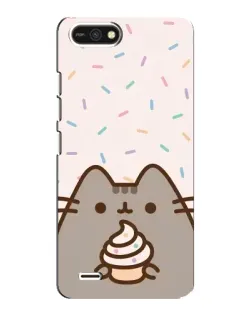 Чехол для TECNO POP 2F с картинкой «Пушин с кексом»