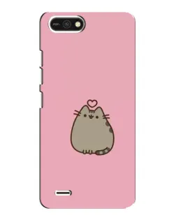 Чехол для TECNO POP 2F с картинкой «Pusheen сердце»