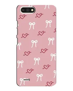 Чохол для TECNO POP 2F з картинкою «Серця та банти»