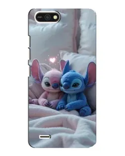 Чехол для TECNO POP 2F с картинкой «Плюшевые Стич Ангел»