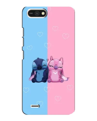 Чехол для TECNO POP 2F с картинкой «Stitch и Angel Love»