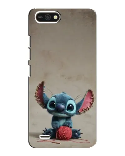 Чехол для TECNO POP 2F с картинкой «Стич на коричневом фоне»
