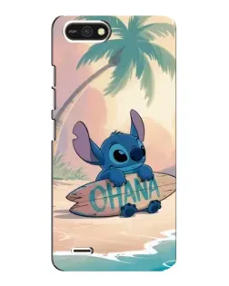 Чехол для TECNO POP 2F с картинкой «Стич на серфе»
