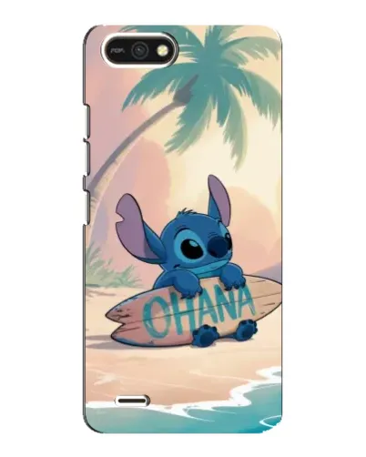 Чехол для TECNO POP 2F с картинкой «Стич на серфе»