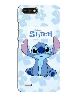 Чехол для TECNO POP 2F с картинкой «Stitch среди цветов»