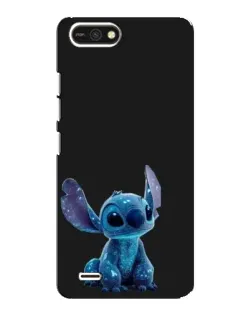 Чехол для TECNO POP 2F с картинкой «Стич на черном»