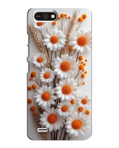 Чохол для TECNO POP 2F з картинкою «Білі сухоцвіти»