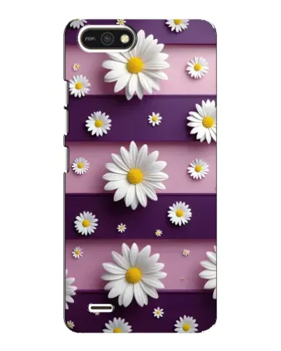 Чохол для TECNO POP 2F з картинкою «Ромашки на фіолетовому»