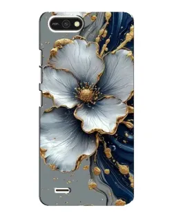 Чохол для TECNO POP 2F з картинкою «Біла квітка та золотий флюїд» Чохол для TECNO POP 2F з картинкою «Біла квітка та золотий флюїд»