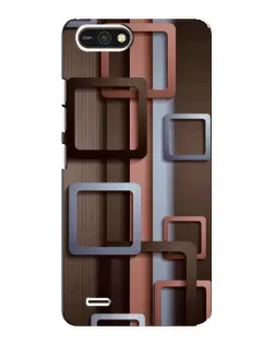 Чохол для TECNO POP 2F з картинкою «Коричневі об'ємні квадрати» Чохол для TECNO POP 2F з картинкою «Коричневі об'ємні квадрати»
