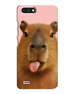 Чехол для TECNO POP 2F с картинкой «Капибара с языком» Чехол для TECNO POP 2F с картинкой «Капибара с языком»