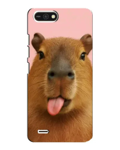 Чехол для TECNO POP 2F с картинкой «Капибара с языком» Чехол для TECNO POP 2F с картинкой «Капибара с языком»