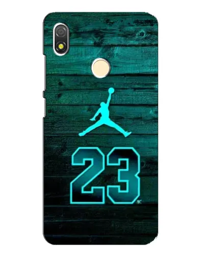 Чехол для TECNO POP 3 с картинкой «Jordan Cyan 23»