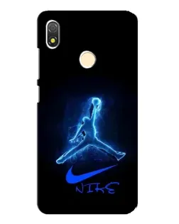 Чехол для TECNO POP 3 с картинкой «Jordan Neon Blue»