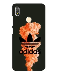 Чехол для TECNO POP 3 с картинкой «Оранжевый дым Adidas»