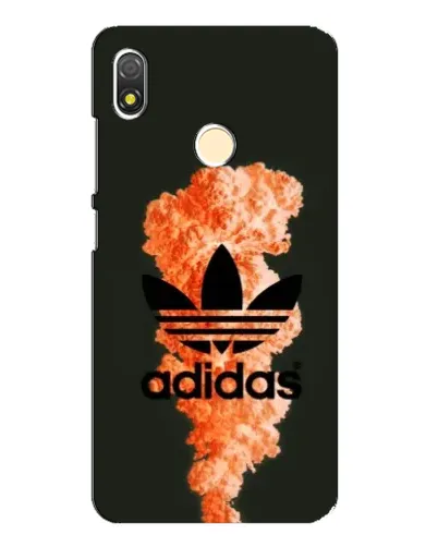 Чехол для TECNO POP 3 с картинкой «Оранжевый дым Adidas»