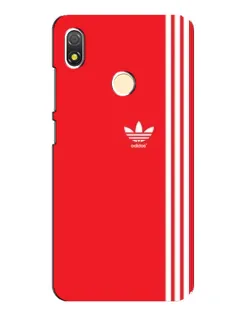 Чехол для TECNO POP 3 с картинкой «Красный минимализм Adidas»
