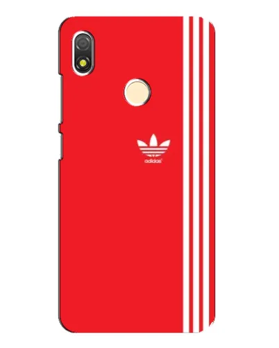 Чехол для TECNO POP 3 с картинкой «Красный минимализм Adidas»