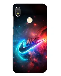 Чехол для TECNO POP 3 с картинкой «Огненный логотип Nike»