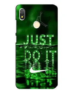 Чехол для TECNO POP 3 с картинкой «Зеленый неоновый Nike»