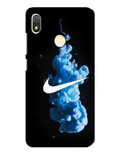 Чехол для TECNO POP 3 с картинкой «Nike и синий дым»