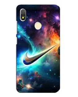 Чехол для TECNO POP 3 с картинкой «Космический Nike Swoosh»