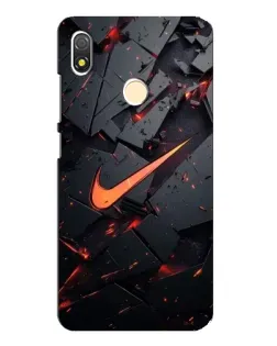 Чехол для TECNO POP 3 с картинкой «Nike — эффект разломов»