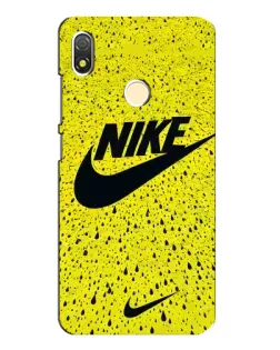 Чехол для TECNO POP 3 с картинкой «Желтый текстурный Nike»