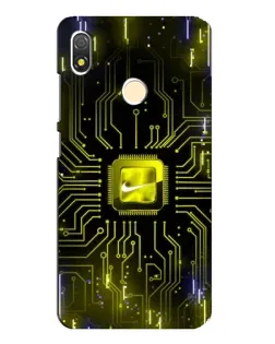 Чехол для TECNO POP 3 с картинкой «Nike — золотая искра»