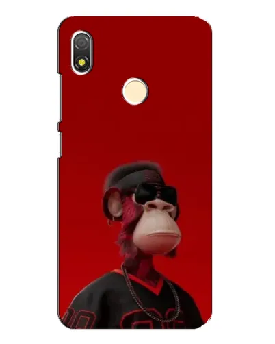 Чехол для TECNO POP 3 с картинкой «Bored Ape в красном»